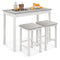 Counter-Height Dining Table and 2 Upholstered Bar Stools