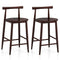 Counter Height Bar Chair Set with Acacia Wood Frame and Supporting Legs