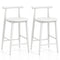 Counter Height Bar Chair Set with Acacia Wood Frame and Supporting Legs