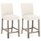 Counter Height Bar Stools Set of 2 with Back and Footrest