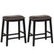26 Inch Counter Height Bar Stool Set of 2 with Upholstered Seat
