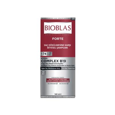 Bioblas Forte Shampoo - Nourishing Anti-Hair Loss for All Hair Types, 12.17 fl oz