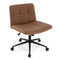 Height-adjustable Armless Desk Chair with Wheels for Home Office Make Up