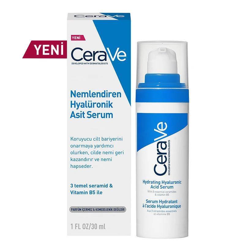 Cerave Hyaluronic Acid Serum 30ml - Hydrating, Non-comedogenic Skincare for Dry Skin