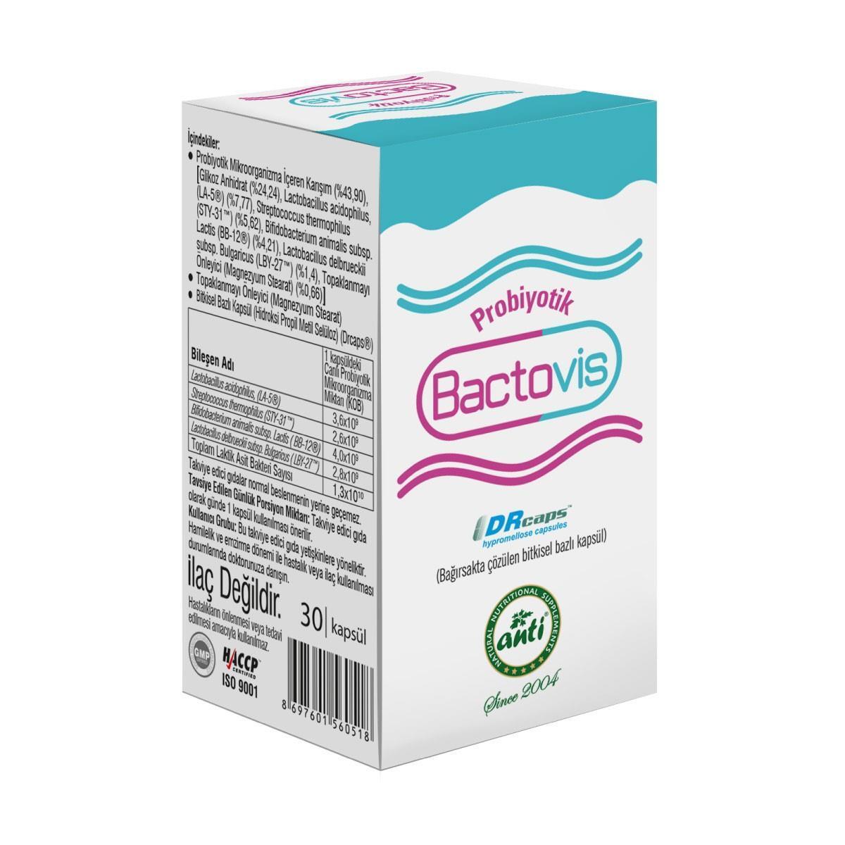 Bactovis Probiotic Supplement - 4 Strains, 10 Billion CFU, Vegan & Vegetarian Friendly - Supports Digestive Health & Immune System