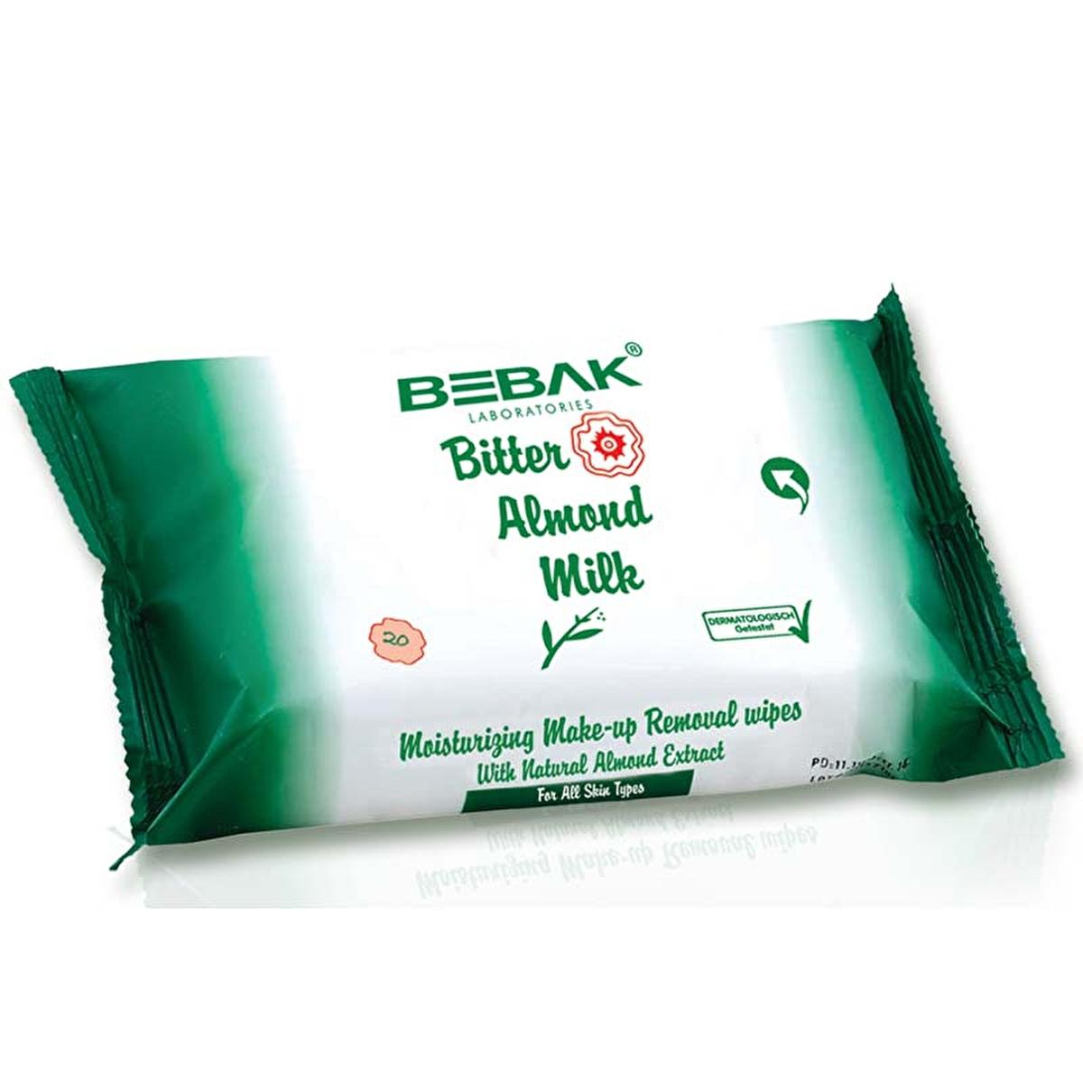 Bebak Makeup Remover Wipes with Bitter Almond Oil - Gentle & Effective for All Skin Types