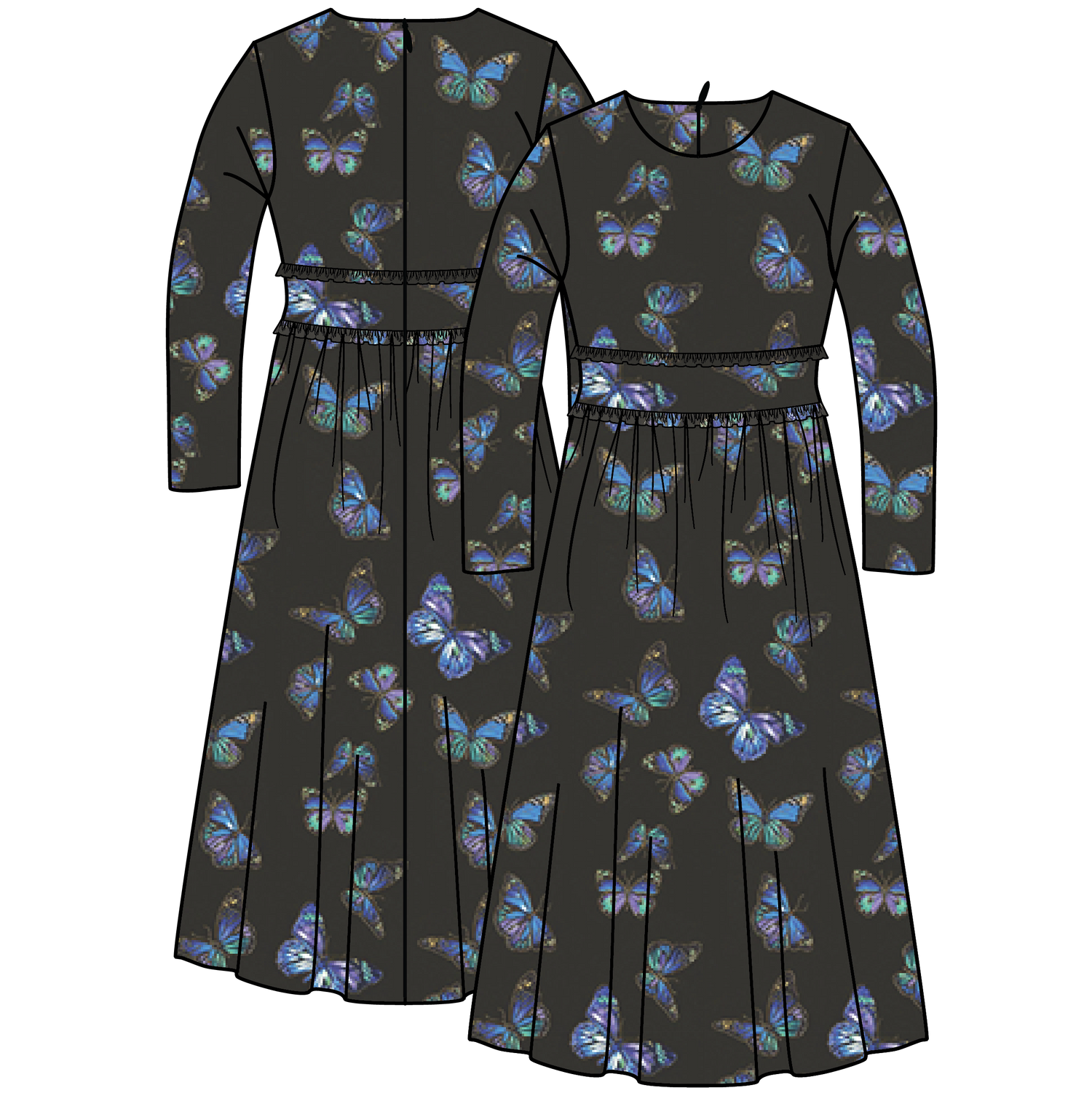 Dress with Ruffles