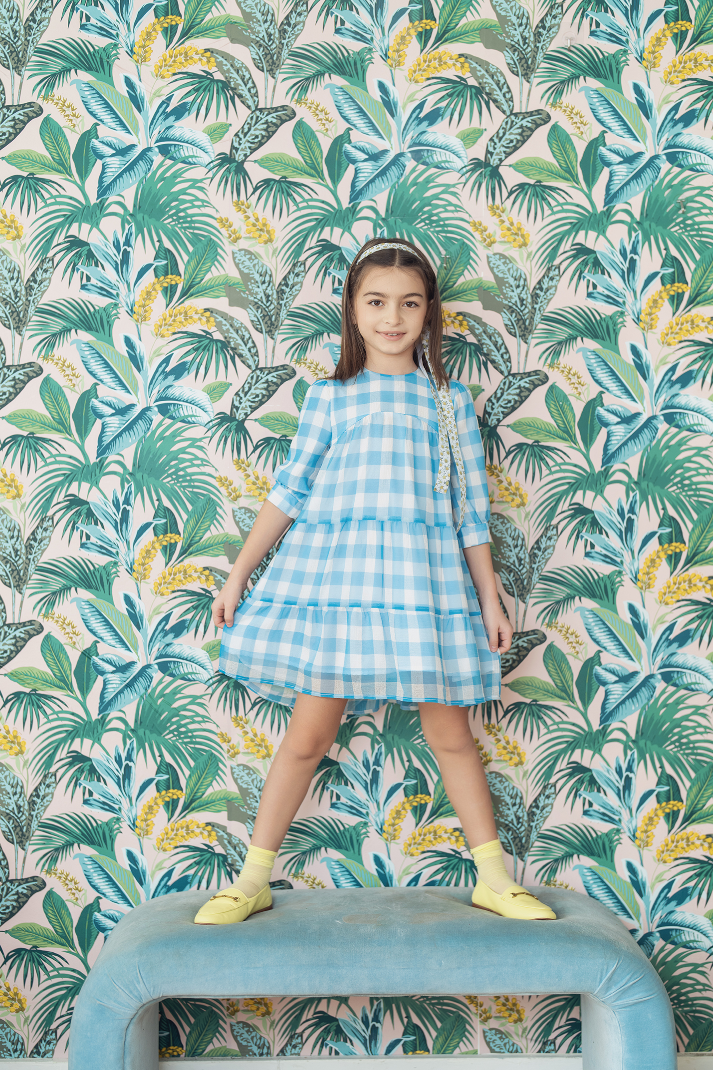 4 Layered Checkerd Dress