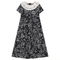 Floral Print Dress with Lace Collar