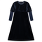 Velvet Sailor Robe Dress With Zip