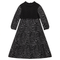 Abstract Print Tiered Dress With Knit Vest