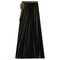 Wrap Velour Long Skirt