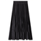 Rear Drop Pleated Midi-Skirt