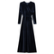 Diagonal Velour Wrap Dress