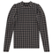 Puffed Shoulders Top With Semi Turtle Neck