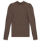 Puffed Shoulders Semi Turtle Neck Top
