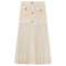 Pleated MIDI Skirt with Pockets