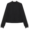 Mock Neck Top with Elastic Rib Lace