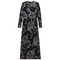 Printed Pleated Wrap Dress