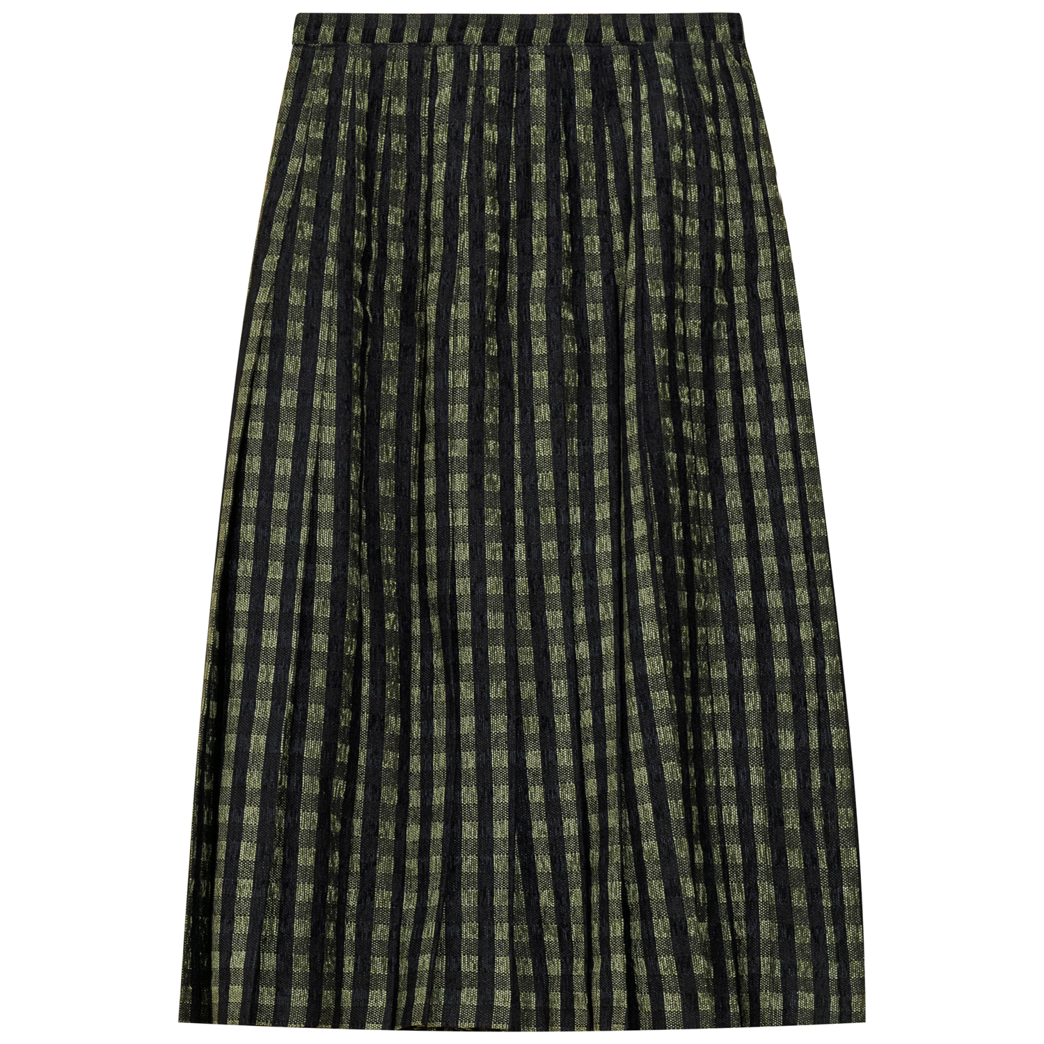 Checkered Pleated Skirt