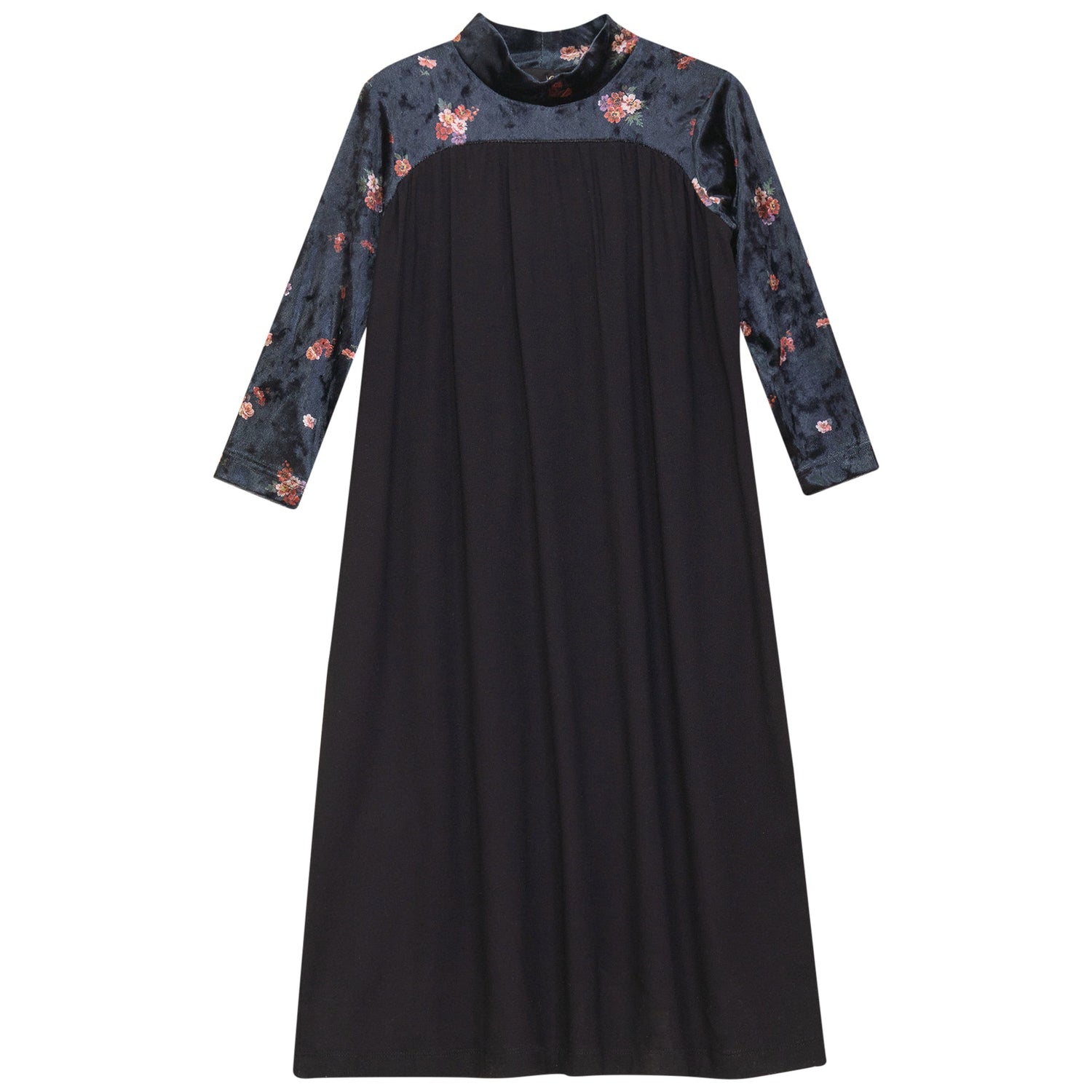 Mock Neck Floral Dress