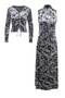 Velour Printed Midi Jumper Set