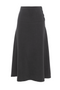 Side Button Midi Skirt