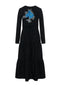 Tiered Floral Embroidered Dress