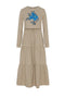 Tiered Floral Embroidered Dress
