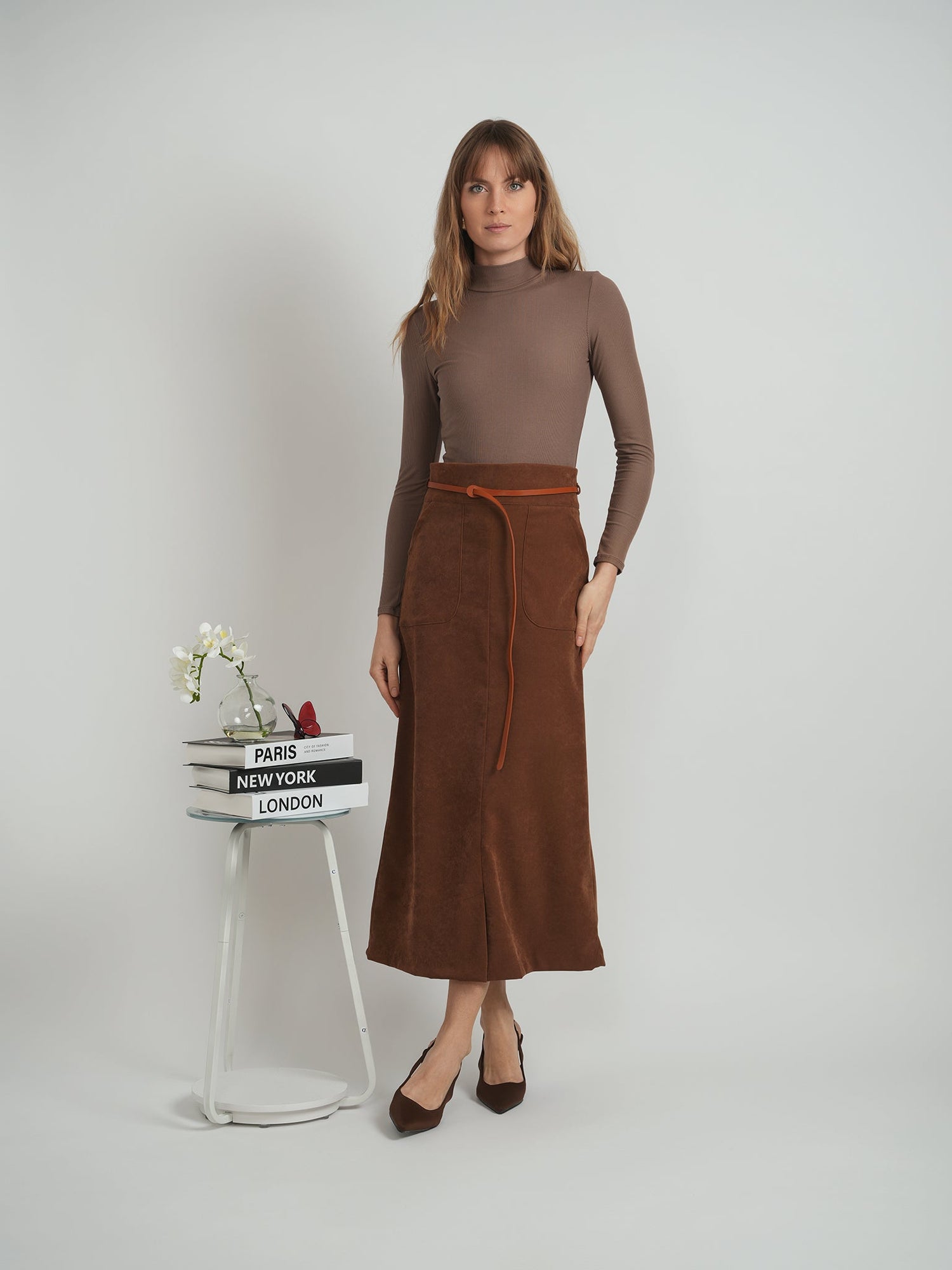 Belted Pocket Skirt