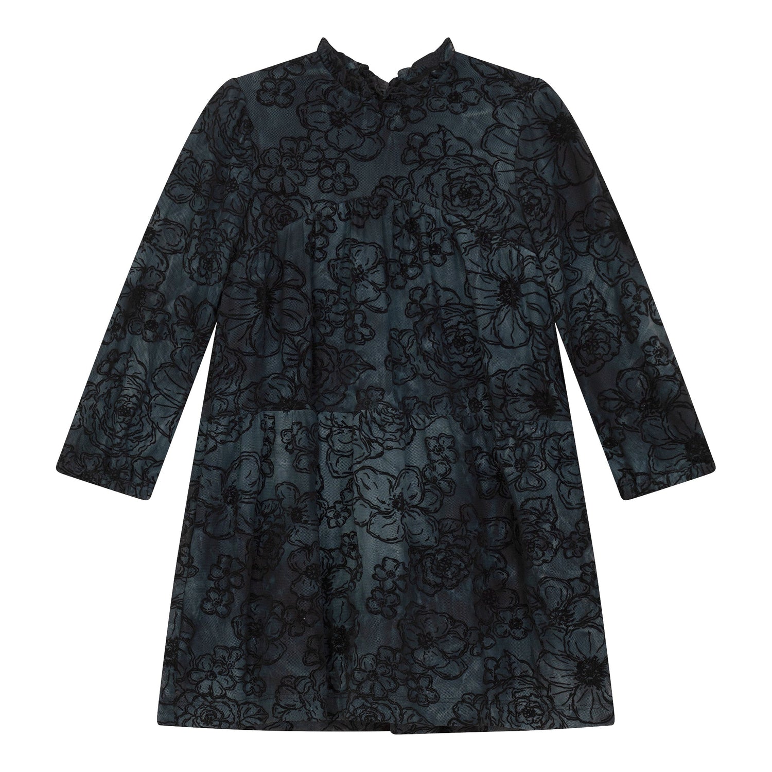 Ruffle Neck Dress