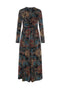Baroque Medallion Ruched Dress