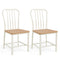 Armless Spindle Back Dining Chair Set of 2 with Ergonomic Seat