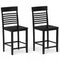 Dining Chair Set of 2 with Footrests and Solid Wood Frame