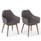 Dining Chairs Set of 2 Upholstered Accent Chairs with Comfy Padded Backrest and Seat