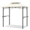 Outdoor Double-Tiered Grill Gazebo Canopy with 2 Shelves and 7 Hooks