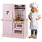 Dual-Sided Kids Play Kitchen with Water Dispenser and Range Hood for 3+ Years Old
