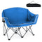 Duo Camping Chair Portable Oversized Loveseat with Armrests and Cup Holders-Green