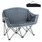 Duo Camping Chair Portable Oversized Loveseat with Armrests and Cup Holders-Green