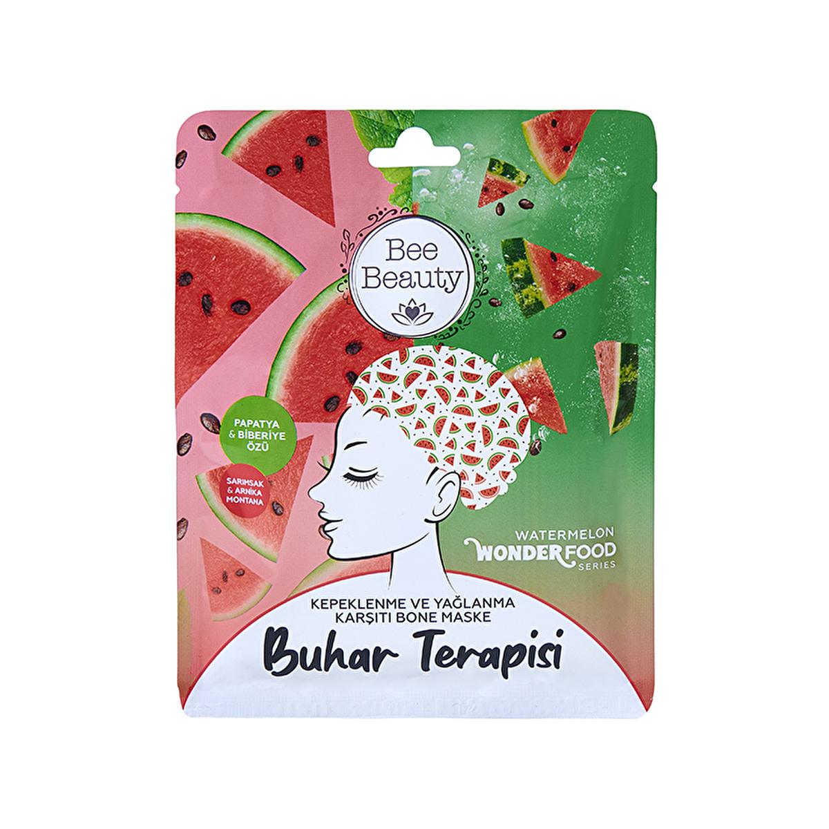 Bee Beauty Hair Care Mask - Watermelon Scented Steam Therapy for Oily Scalp & Anti-Dandruff Treatment