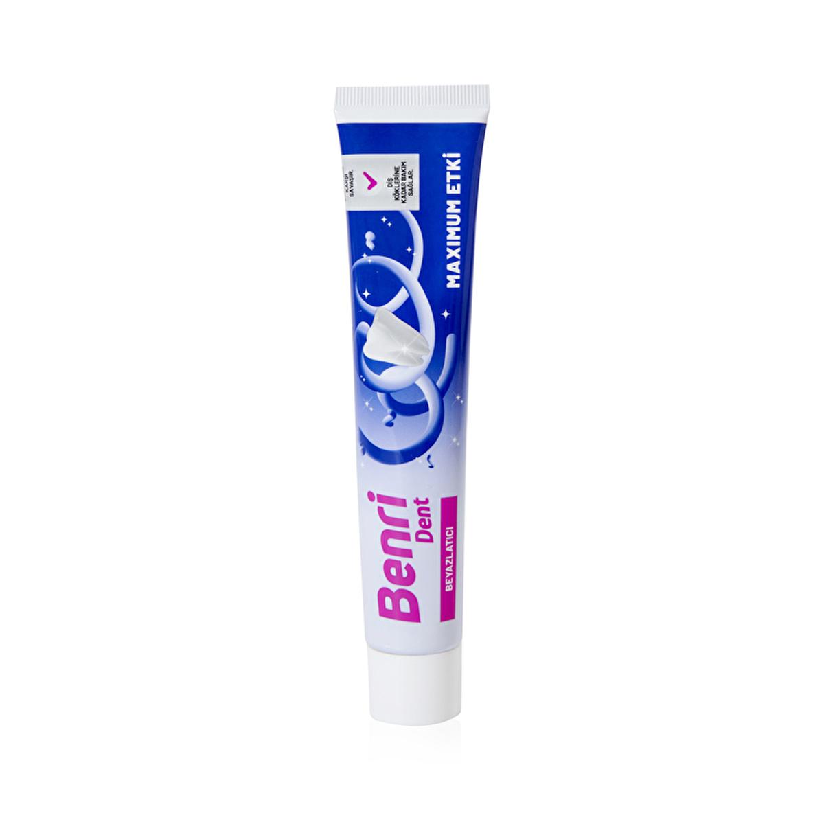 Benri Whitening Toothpaste with Fluoride & Natural Clove Oil - 75ml, Non-Abrasive, Fresh Breath, Cavity Protection
