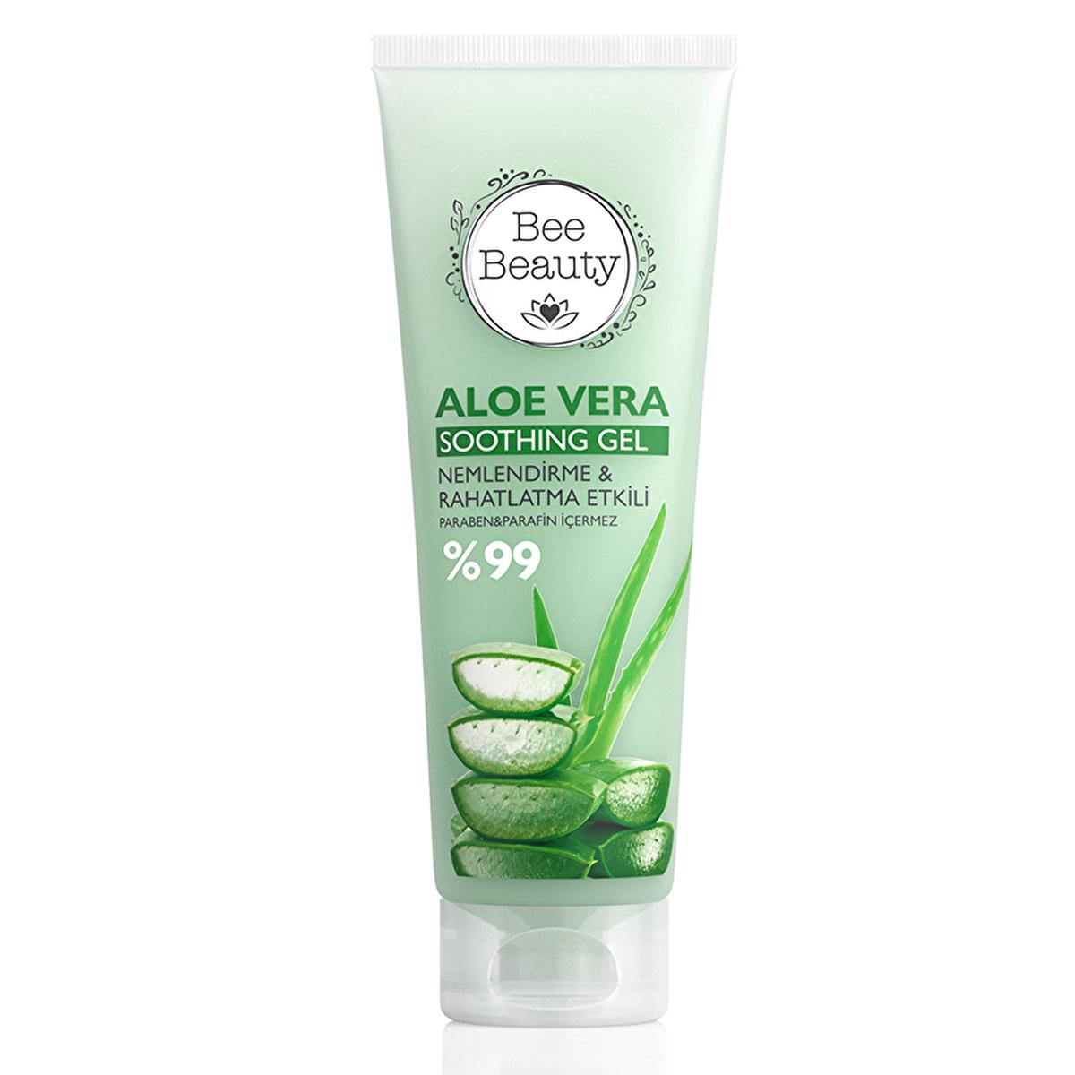 Bee Beauty Aloe Vera Soothing Gel 200ml - Natural Moisturizing Gel for Sensitive Skin, Post-Epilation Care, Paraben-Free Skincare
