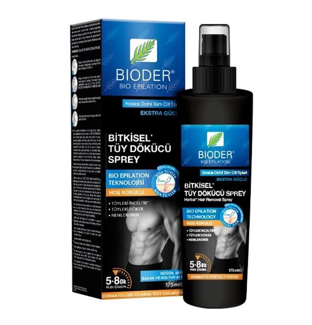 Bioder Botanical Hair Removal Spray for Men - Natural, Gentle, and Effective - 5.92 fl oz
