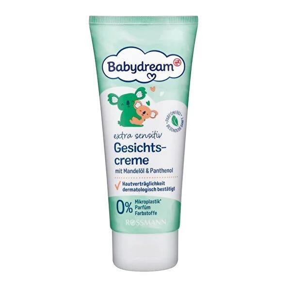 Babydream Baby Face Care Cream for Sensitive Skin, Fragrance-Free, Vegan, 3.38 fl oz