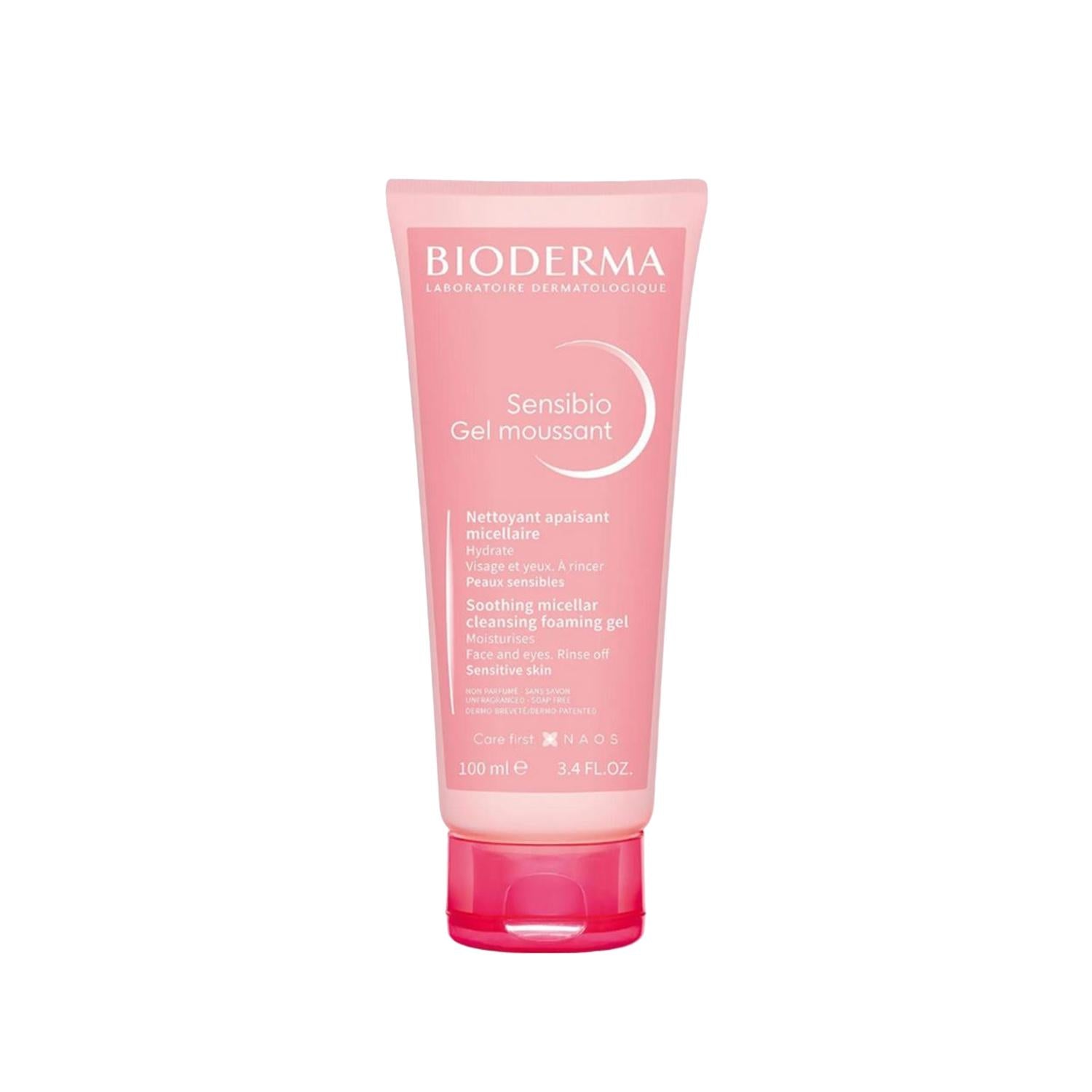Bioderma Sensibio Micellar Cleansing Gel for Sensitive Skin - Soothing, Gentle, and Effective Makeup Removal - 3.38 fl oz
