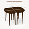 Extendable Oval Dining Table Set with 2 Half-Round Tables for 4-6 People