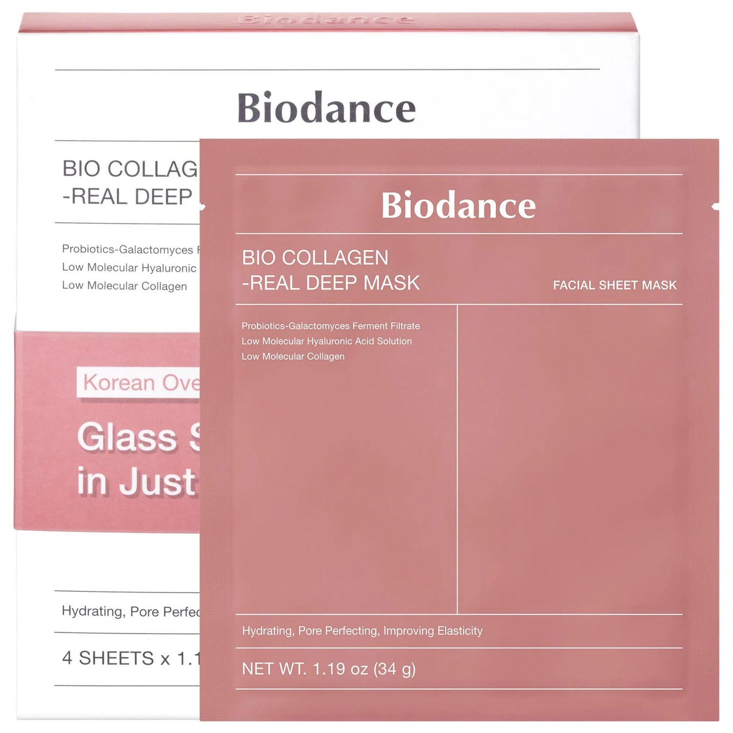 Bio Collagen Real Deep Mask for Pore Minimizing & Firming Care - Enhance Skin Elasticity & Hydration