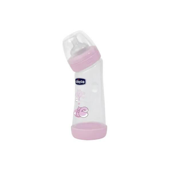 Chicco Anti-Colic Baby Bottle for Newborns - 250ml, Angled Neck for Comfortable Feeding