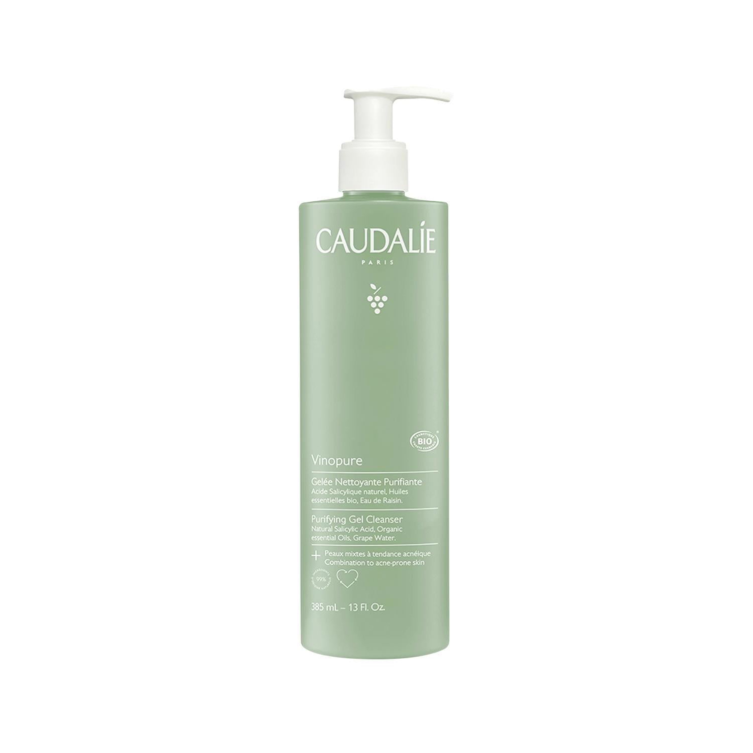 Caudalie Vinopure Cleansing Gel 385ml - Gentle, Purifying Facial Cleanser for All Skin Types