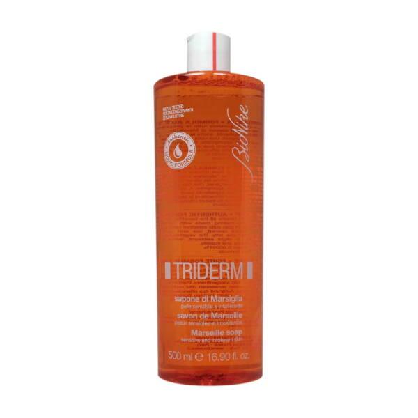 BioNike Triderm Marseille Soap 500ml - Gentle Liquid Soap for Hand, Face, and Body - Moisturizing Glycerin Soap for Daily Hygiene